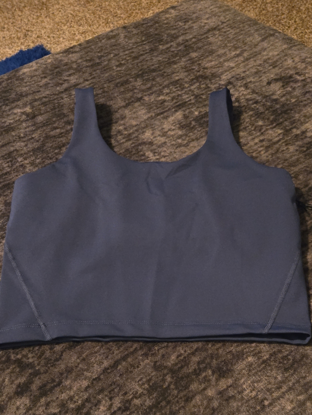 Women's Stretch Scoop Neck Bralette Crop Top - Navy